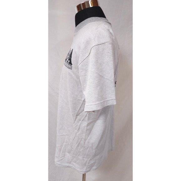 4CO Mens Large Grey Octagon Pattern City Of Los Angeles Short Sleeve Polo Shirt - Picture 8 of 15